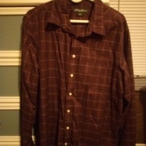 Maroon Eddie Bauer long sleeve button up